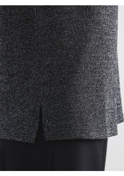 Yeni Sezon Bisiklet Yaka Parlak Görünümlü Bluz modelleri