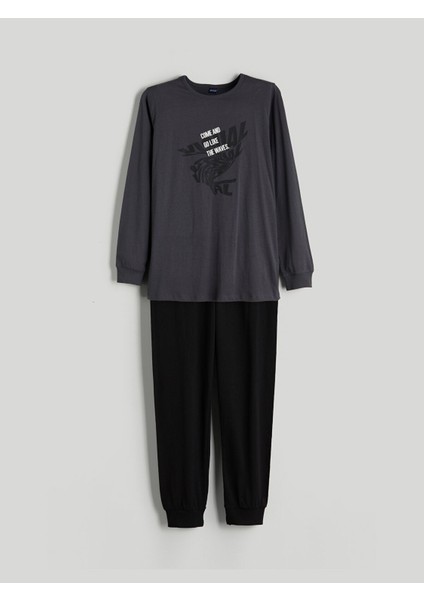 Yeni Sezon Bisiklet Yaka Erkek Çocuk Pijama Takımı