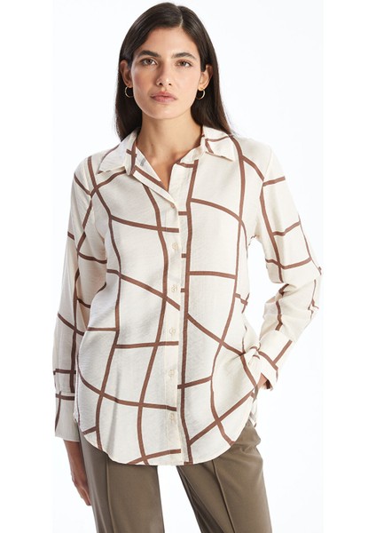 Yeni Sezon Desenli Kadın Gömlek