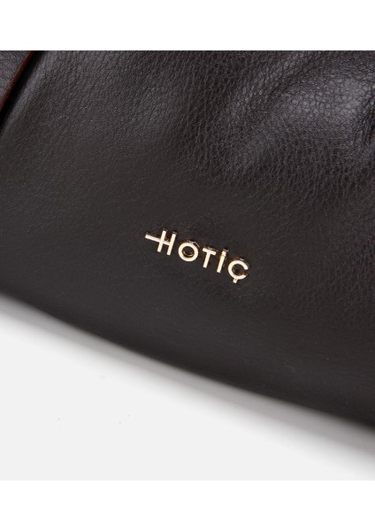 03CAH316710A480 KADIN Deri Kahverengi Yumuşak Dokulu Bowling Omuz Çantası