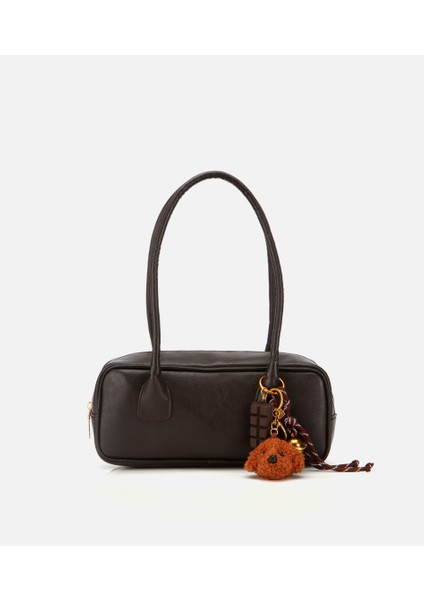 03CAH316890A480 KADIN Kahverengi Charm Detaylı Omuz Çantası