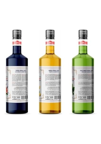 Nish Turunç Ananas Nane Aromalı Şurup 3 x 700 ml - P modelleri