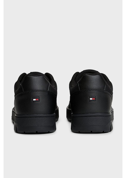 Hakiki Deri Logolu Bağcıklı Sneaker Ayakkabı Erkek Ayakkabı FM0FM05629 Bds