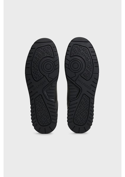 Hakiki Deri Logolu Bağcıklı Sneaker Ayakkabı Erkek Ayakkabı FM0FM05629 Bds