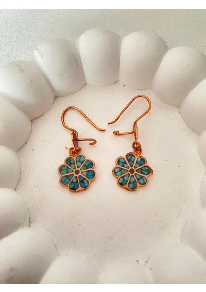 Firuze Taşlı Bakır Takı Seti fiyatları