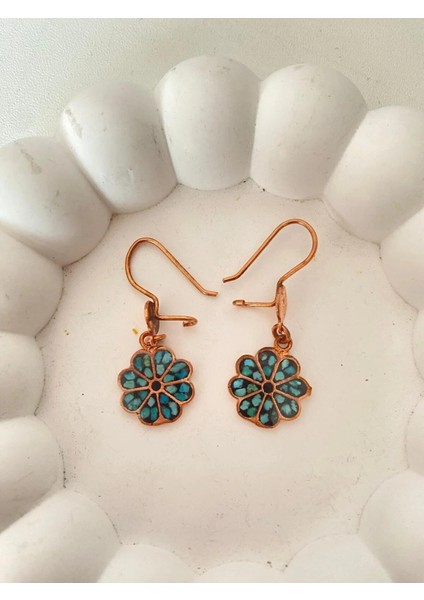 Firuze Taşlı Bakır Takı Seti modelleri