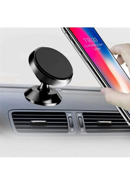Tüm Cihazlara Uyumlu Telefon Tutacağı Siyah Araç Içi Telefon Tutucu Masaüstü Için Uygun Başlık Kısmı Dönebilen Mini Tutucu