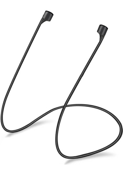 Airpods 1. Nesil / 2. Nesil Için Manyetik Mıknatıslı Kulaklık Ipi Siyah [airpods 1/2 ile Uyumlu Kılıf - Siyah]