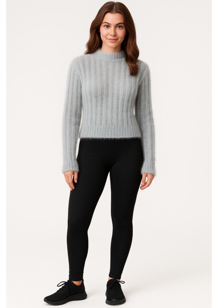 Puf Dokulu Patikka Örgü Yumuşak Kadın Kazak – Yumoş Bisiklet Yaka