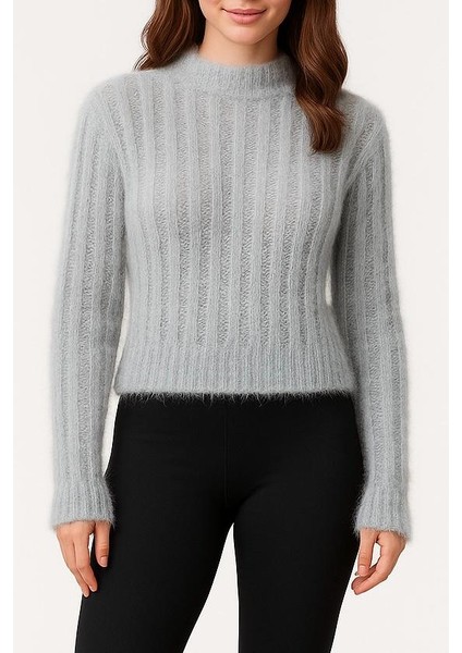 Puf Dokulu Patikka Örgü Yumuşak Kadın Kazak – Yumoş Bisiklet Yaka modelleri