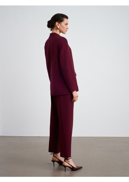 60767 Blazer Ceket-Bordo fiyatları