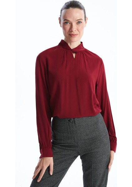 Yeni Sezon Dik Yaka Kadın Bluz