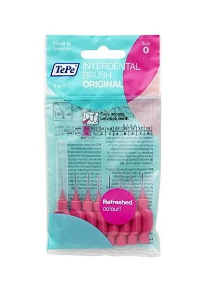 Tepe Arayüz Fırçası Pembe 0.4 mm