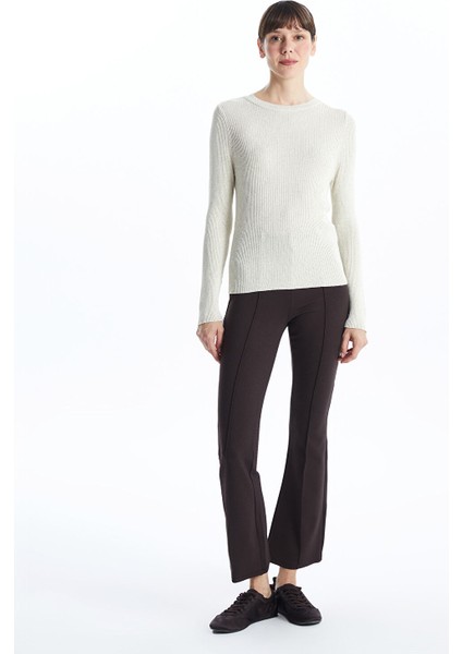 Yeni Sezon Bisiklet Yaka Parlak Görünümlü Kadın Triko Kazak fiyatları