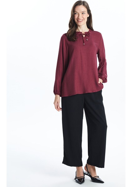 Yeni Sezon Bağlamalı Yaka Kadın Bluz modelleri