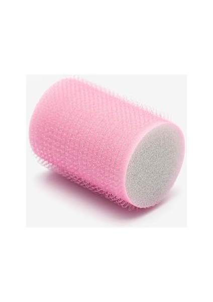 Croc 1207 Pembe Cırtlı Sünger Bigudi 8li Çap 4cm + 10LU Plastik Saç Pensi