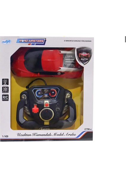 Uzaktan Kumandalı Şarjlı Bugatti Benzeri Kırmızı Araba