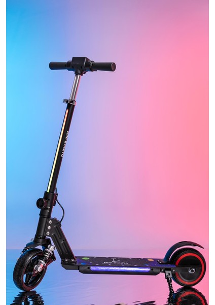 Mini Bonito Çocuk Katlanabilir, LED Işıklı, Amortisörlü Elektrikli Scooter – Ayarlanabilir Direksiyonlu!”(Dizlik ve Dirseklik Hediyedir)