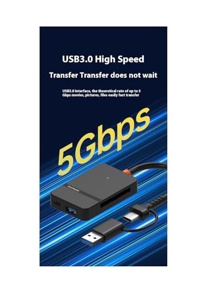 8in1 Multi Girişli Cf Kart Okuyucu Mac 15 16 Uyumlu Otg Telefon Type-C 5gbps Veri Aktarımı (MT84 Multi (Type-C ve USB Girişli)) modelleri