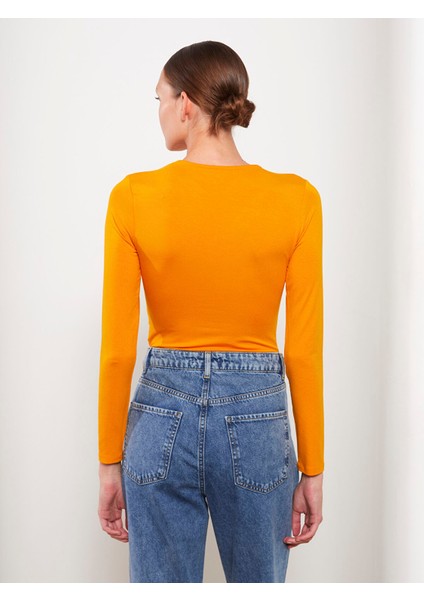 Yeni Sezon V Yaka Düz Uzun Kollu Kadın Çıtçıtlı Body indirimleri