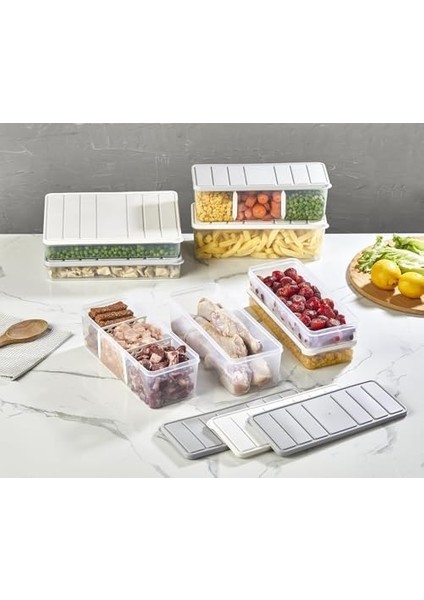 Bölmeli 10&apos;lu Nora Saklama Kabı 2 Lt Açık Gri modelleri