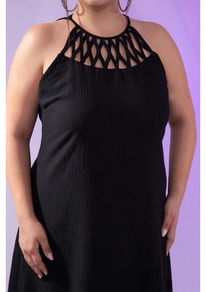 Kadın Büyük Beden Siyah Elbise fiyatları