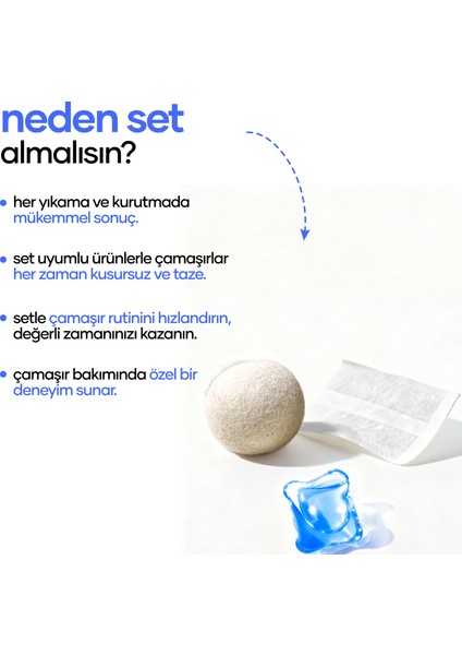 3'lü Tanışma Paketi - Kapsül Çamaşır Deterjanı Orkide Kokulu - Kurutma Mendili - Yün Kurutma Topu fiyatları