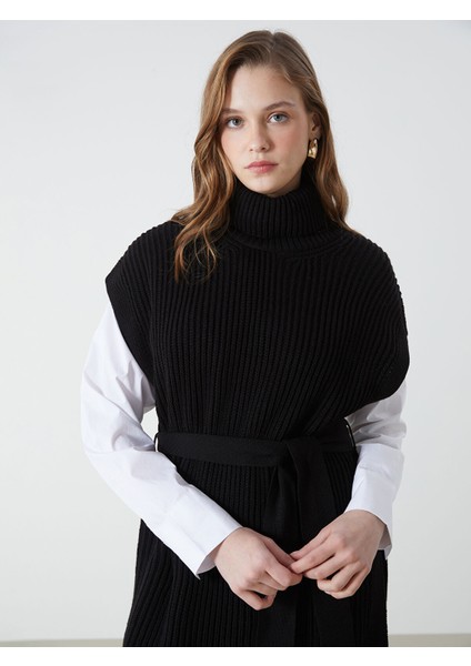 Yeni Sezon Balıkçı Yaka Oversize Kadın Triko Süveter