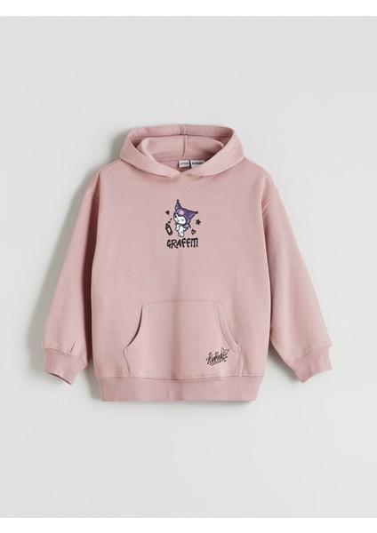 Yeni Sezon Kapüşonlu Kuromi Baskılı Kız Çocuk Sweatshirt fiyatları