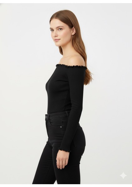 Kadın Omuzları Açık Triko Bluz 14960 fiyatları