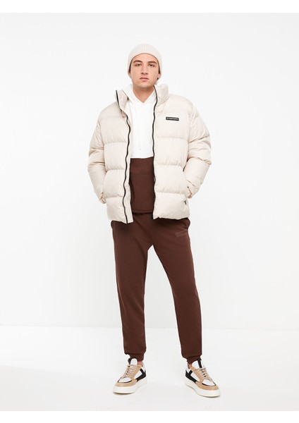 Yeni Sezon Standart Kalıp Dik Yaka Erkek Şişme Mont fırsatları