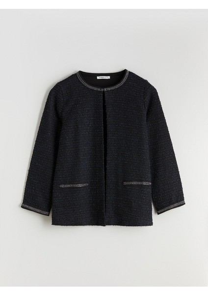 Yeni Sezon Bisiklet Yaka Desenli Kadın Hırka indirimleri