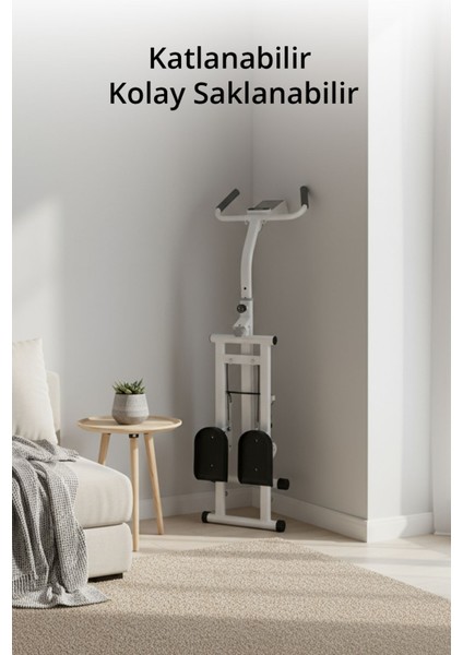 T-234 Katlanabilir Dikey Tırmanma Egzersiz Aleti / Dijital Ekran / Ayarlanabilir Yükseklik - Direnç fırsatları