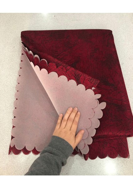 Koltuk Çekyat Örtüsü Bordo Damar Desenli Kaymaz Taban Süngerli Üst Kumaş Kadife fiyatları