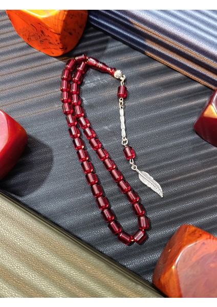 Çubuk Kehribar Tesbih – Bordo Renk, Kapsül Kesim fiyatları