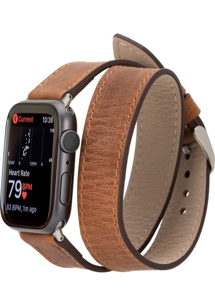 Apple Watch Uyumlu Deri Kordon 42-44-45MM Dt G2