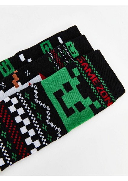 Yeni Sezon Yılbaşı Temalı Erkek Çocuk Havlu Soket Çorap 3'lü fırsatları