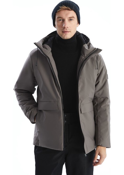 Yeni Sezon Standart Kalıp Kapüşonlu Erkek Mont