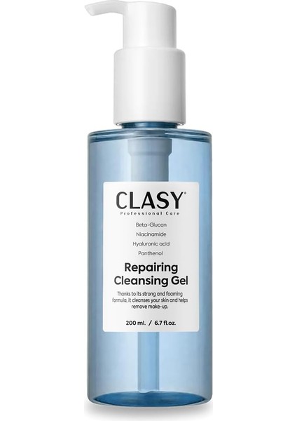 Clasycare Onarıcı Gözenek Sıkılaştırıcı Yüz Temizleme Jeli – Hassas ve Karma Ciltler Için Nazik Nemlendirici Yüz Temizleyici, Günlük Yüz Yıkama ve Makyaj Temizleyici, 200 ml