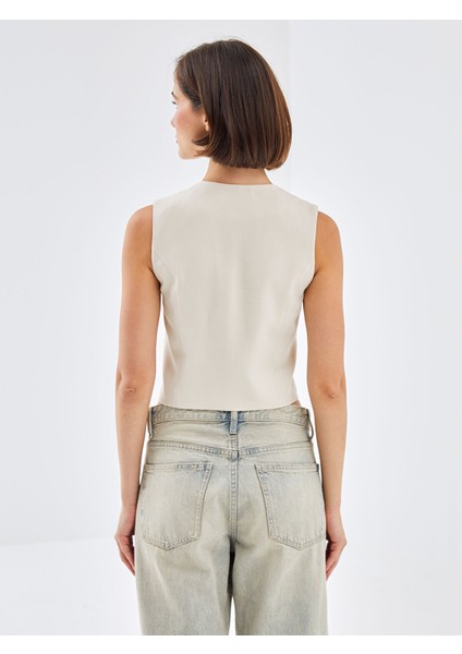 Yeni Sezon V Yaka Kadın Klasik Yelek fırsatları