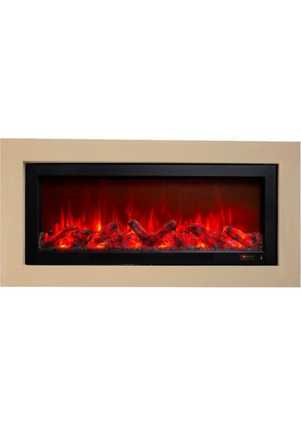 Elektrikli Şömine Wifi Bluetoothlu Ses Efektli 130 cm 1800 W Yerli Üretim