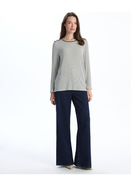 Yeni Sezon Bisiklet Yaka Çizgili Kadın Tişört fiyatları