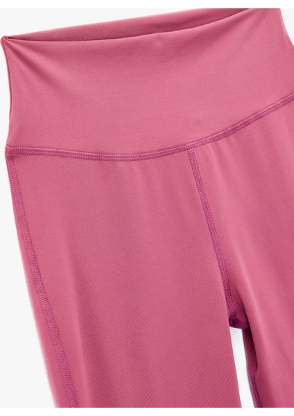 Yüksek Bel Dikiş Detaylı Ispanyol Paça Spor Tayt modelleri