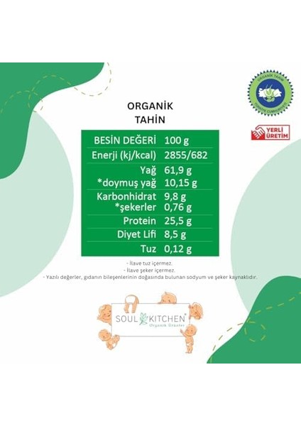 Soul Kitchen Organik Tahin 300GR