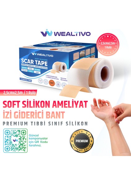 Silikon Yara Izi Bandı 2,5 M Skar Azaltıcı Soft Medikal Silikon Bant – Ameliyat/sezaryen/yanık/akne Izleri Için modelleri