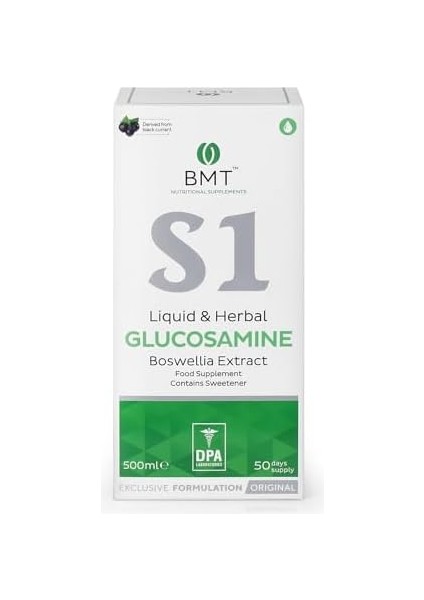 Bmt S1 Glukozamin, Likit & Bitkisel Glukozamin ve Akgünlük Ekstresi 500 ml