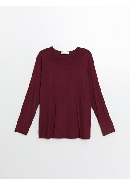 Yeni Sezon Bisiklet Yaka Düz Uzun Kollu Kadın Bluz indirimleri