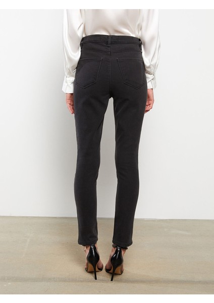 Yeni Sezon Slim Fit Içi Polarlı Kadın Jean Pantolon indirimleri