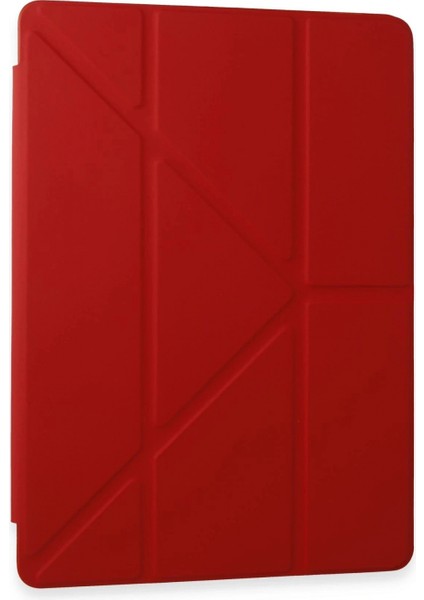 Ieg Samsung Galaxy Tab A9 Kılıf Kalemlikli Mars Tablet Kılıfı - Kırmızı