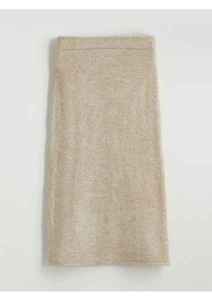 Yeni Sezon Beli Lastikli Triko Etek